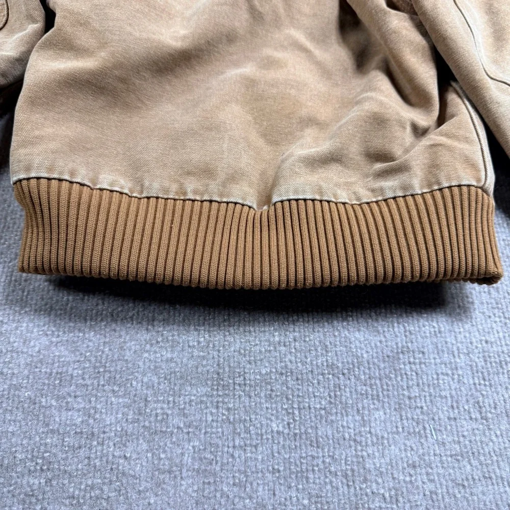Vintage Carhartt YYJ130 Kids Jacket Hooded Cotton Duck Canvas‎ Brown Size 6/7